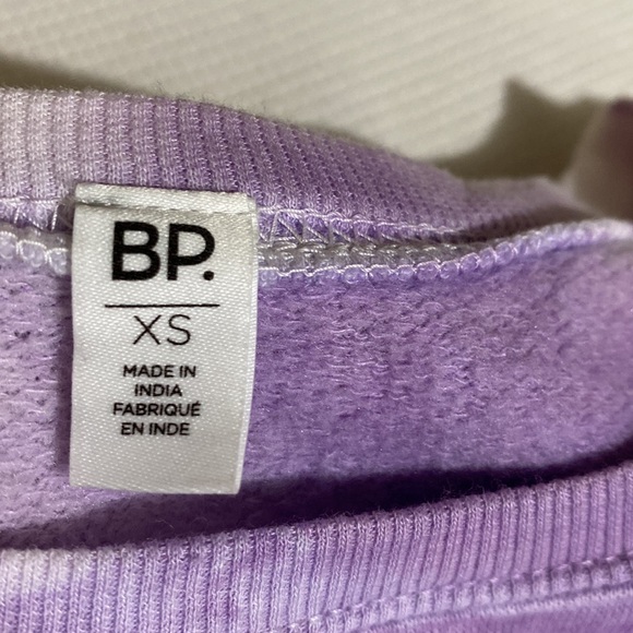 BP Purple Orchid Tie Dye Peplum Crewneck Sweatshirt Top Size XS - Picture 7 of 11